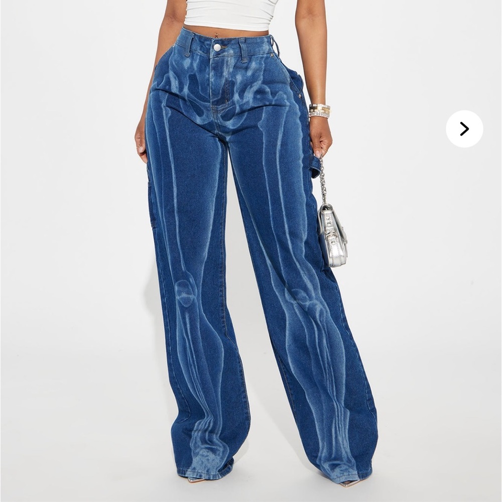 X ray bones Wide-Leg Jeans